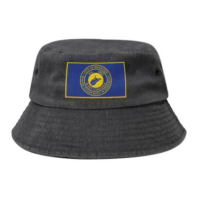 Flag of Benwood, West Virginia Bucket Hat for Women Men Outdoor Sun Hat Summer Beach Travel Fishing Cap Black