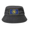 Flag of Benwood, West Virginia Bucket Hat for Women Men Outdoor Sun Hat Summer Beach Travel Fishing Cap Black view 1