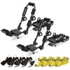 ARKSEN 2 Pair Universal Folding Kayak Roof Rack Heavy Duty Adjustable J-Bar Kayak and Canoe Carrier with 4 Lashing Straps, 4 Stern Tie Down Straps for Cars, SUVs, and Trucks view 1