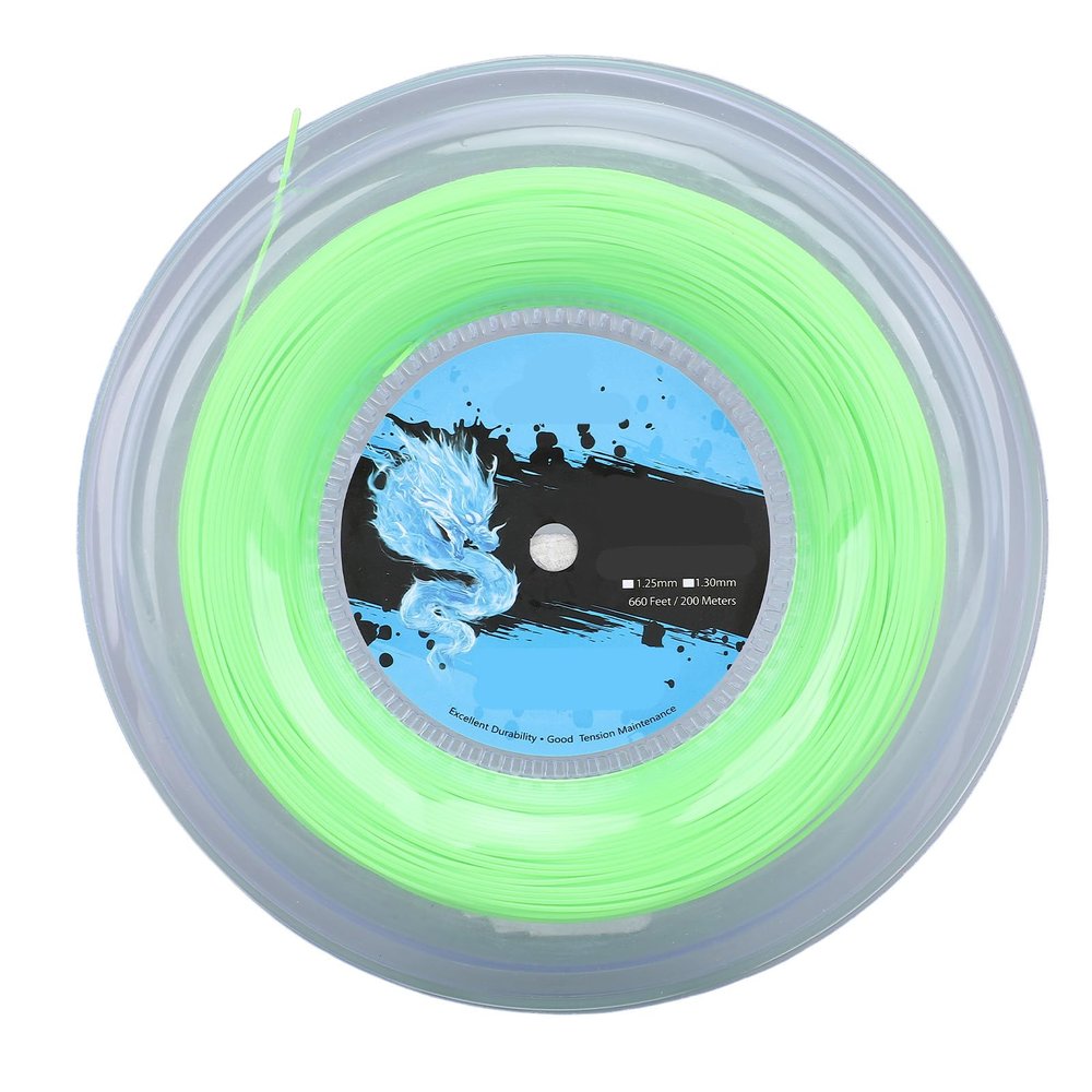 Keenso Tennis String Reel, Tennis String Polyester 200m Reel Tennis Racket String for Training Fluorescent Green, Keenso7wpm1cv43g