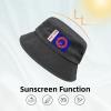 Flag of Hancock County, Maine Bucket Hat for Women Men Outdoor Sun Hat Summer Beach Travel Fishing Cap Black view 4