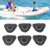 Niiyen 6PCS D Rings Patch Stainless Steel D Rings Pad Elastic Rope Set Bungee Cord Set for Inflatable Boats Canoes Kayaks Surfboards Vertical Paddle Boards(Black) view 3