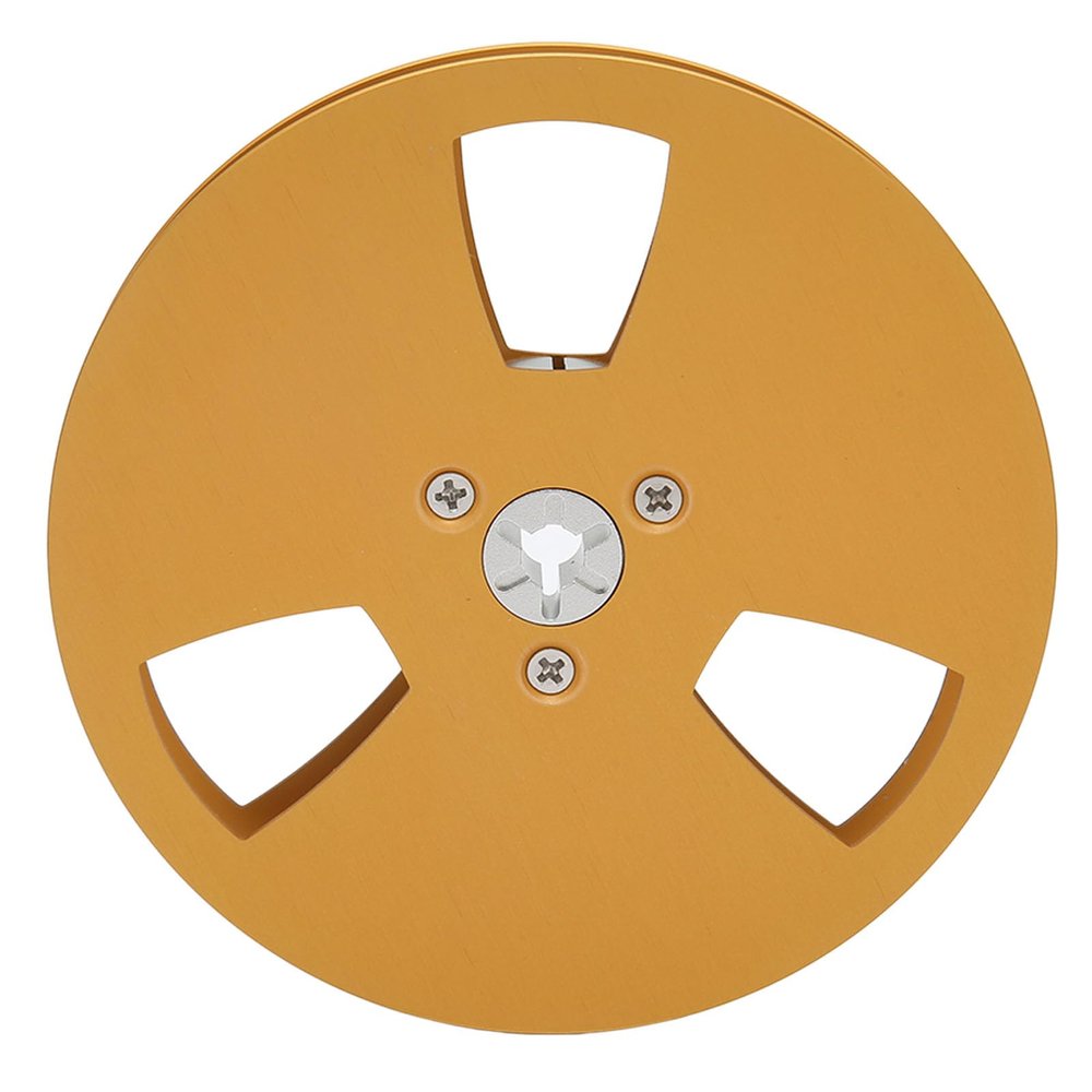 1/4 5 Inch Empty Tape Spool, Aluminum Alloy, 3 Holes, Universal Opening, Machine Part for Reel to Reel Recording Tape, NAB Flange,