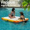 Vapaus Inflatable Floating Dock Air Dock Platform 6ft/8ft/10ft Non-Slip Inflatable Water Swim Mat Floating Island Raft for Pool Lake Beach Ocean Fishing Relaxing (Yellow Orange, 8ft x 6ft x 6") view 2