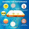Vapaus Inflatable Floating Dock Air Dock Platform 6ft/8ft/10ft Non-Slip Inflatable Water Swim Mat Floating Island Raft for Pool Lake Beach Ocean Fishing Relaxing (Yellow Orange, 8ft x 6ft x 6") view 3