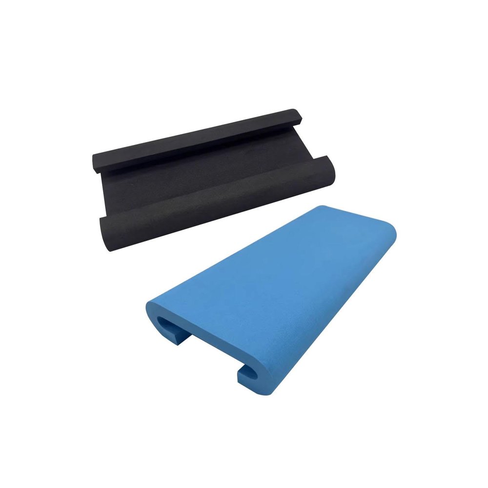 Fancyes 2Pcs Dragon Boat Seat Pads, EVA Fishing Seat Pads, Shock Absorption, Rowing Machine Seat Cushions, Sky Blue Black