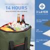 30 Cans Insulated Cooler Bag, Collapsible Leakproof Outdoor Camping Cooler with Zippered, Reusable Portable Grocery Cooler Bags for Travel, Picnic, Camping, Kayaking view 3