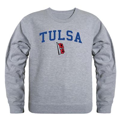 W Republic University of Tulsa Golden Hurricane Campus Crewneck Pullover Sweatshirt Sweater - Heather Grey, X-Large