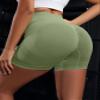 OVESPORT 3 Piece Workout Shorts for Women Seamless Scrunch Butt Lifting High Waisted Yoga Gym Booty Running Short Pants view 4