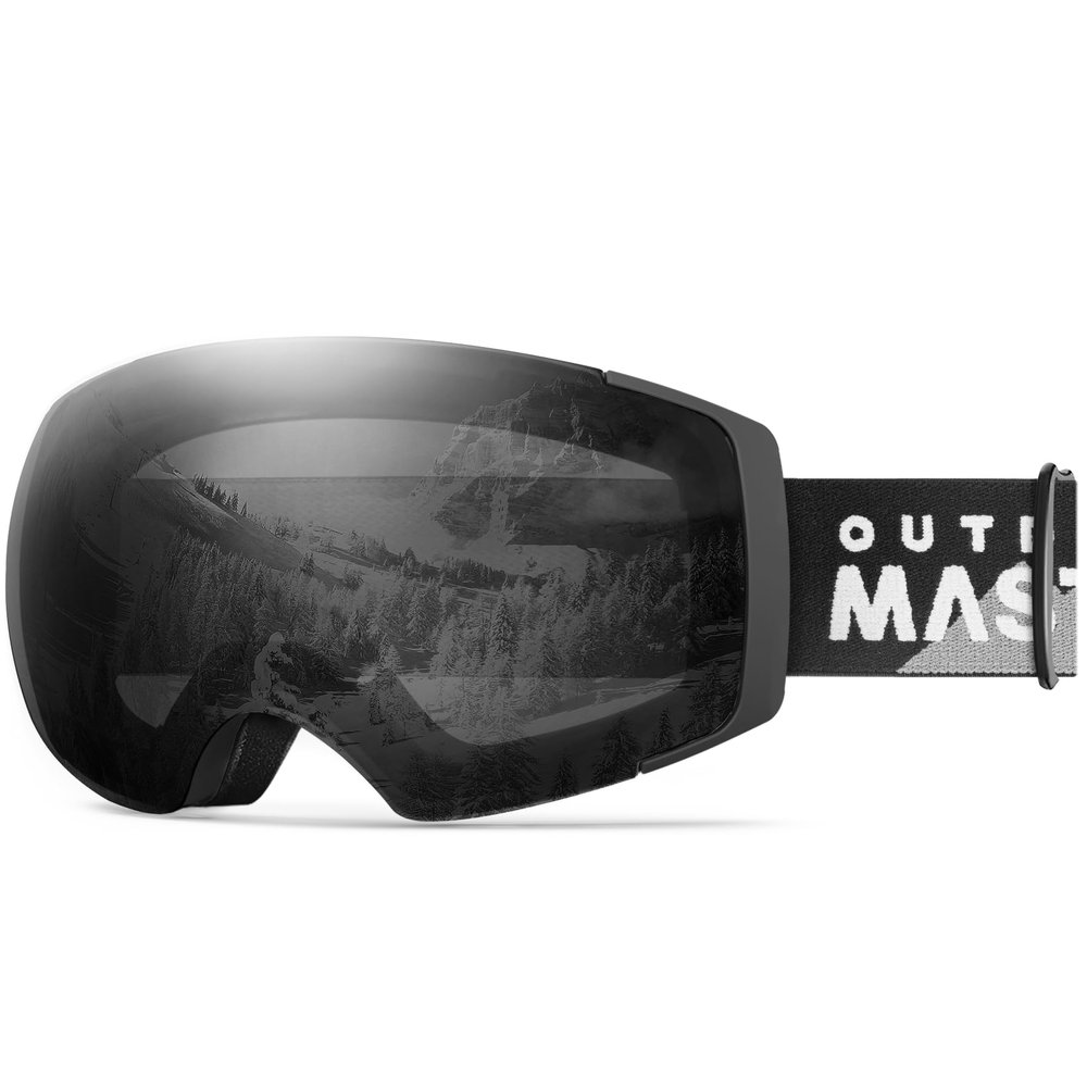 OutdoorMaster Ski Goggles PRO - Frameless, Interchangeable Lens 100% UV400 Protection Snow Goggles for Men & Women (Polarized Gray VLT21%)