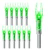 LEANPRO 6/12 PCS S Lighted Nocks for Arrows .244"/6.2mm Inside Diameter Lighted Arrow Nocks for Archery Hunting (12 PCS - Green) view 1