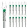 LEANPRO 6/12 PCS S Lighted Nocks for Arrows .244"/6.2mm Inside Diameter Lighted Arrow Nocks for Archery Hunting (12 PCS - Green) view 2
