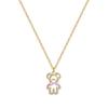 IXDEAXLY Chic Teddy Bear Pendant Crystal Necklace - Cute Animal Jewelry for Women-Style 1 view 1