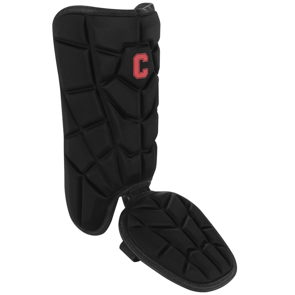 Cienfy Batters Baseball Leg Guard with Adjustable Straps - for Youth and Adult (Black M)