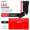 Cienfy Batters Baseball Leg Guard with Adjustable Straps - for Youth and Adult (Black M) view 2