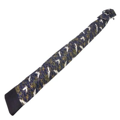 EKENDOCOM Cotton HeWuJinBo Pattern Shinai Bag- for Three Shinais with Shoulder Strap - 100% Cotton Kendo Shinai (Blue)