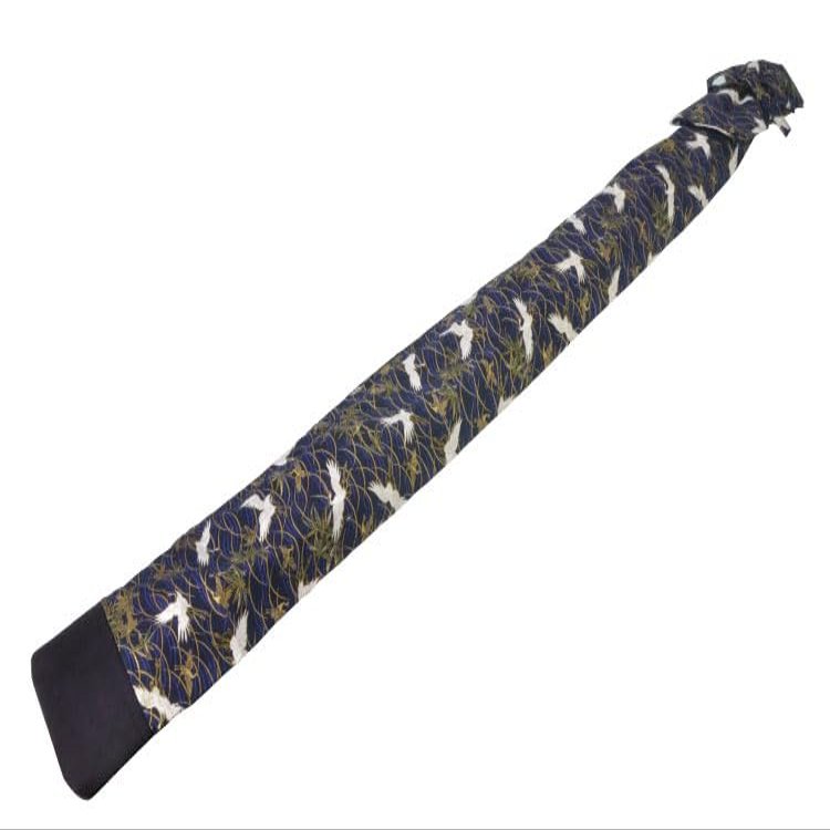 EKENDOCOM Cotton HeWuJinBo Pattern Shinai Bag- for Three Shinais with Shoulder Strap - 100% Cotton Kendo Shinai (Blue)