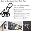 Bytiyar Stainless Small Carabiner Clips 1.25 inch (32mm) Snap Hooks with Fixed Eye Spring Gate Keychain Parocord Rope Clasps Accessories, 30 Pcs Stainless view 3