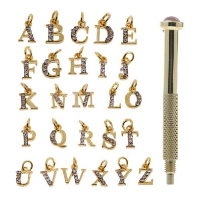 HUIFACAI Alloy Letter for Nail Pendants A~Z Crystal Dangle Nail Charm Nail Jewelry for Nail Tip D Nail Piercing Dangle Letters Butterfly Zodiac Christmas