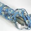 EKENDOCOM Cotton Blue Wave Pattern Shinai Bag- for three shinais with shoulder strap - 100% cotton kendo shinai, Navy view 3