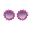 Round Flower Sunglasses for Women Flower Shaped Cute Glasses UV 400 Protection Daisy glasses for Holiday beach view 2