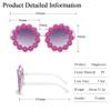 Round Flower Sunglasses for Women Flower Shaped Cute Glasses UV 400 Protection Daisy glasses for Holiday beach view 3