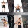 Pilates Bar Kit with Resistance Bands, Upgraded Multifunctional Screw Yoga Pilates Bar with Metal Adjustment Buckle, Portable Home Gym Pilates Bar for Women Men Full Body Workout Equipment Black view 3