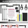 Pilates Bar Kit with Resistance Bands, Upgraded Multifunctional Screw Yoga Pilates Bar with Metal Adjustment Buckle, Portable Home Gym Pilates Bar for Women Men Full Body Workout Equipment Black view 4