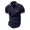 Men's Casual Polo Shirts Solid/Colo Short Sleeve Shirt Classic Striped Slim Fit Golf Tennis Tops view 3