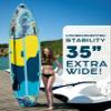 TESAN 11'6x35'' Extra Wide Inflatable Paddle Board,All-Round Ultra Stable Stand Up Paddleboards for 450lb/3 People/Family,Dual Bungees, Camera Mount, 5 Handles,100L Backpack,3PCS Paddle view 3