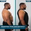 QORE LOGIQ Gynecomastia Compression Shirts for Men - Sleeveless Slimming Undershirts Tummy Control and Body Shaper Tank Top Black 5XLT (Tall Fit) view 2