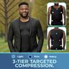 QORE LOGIQ Gynecomastia Compression Shirts for Men - Sleeveless Slimming Undershirts Tummy Control and Body Shaper Tank Top Black 5XLT (Tall Fit) view 4