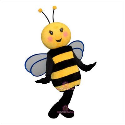 Lovely Little Bee Mascot Costume Adult Size for Men & Women with Built-in Fan Inside the Head
