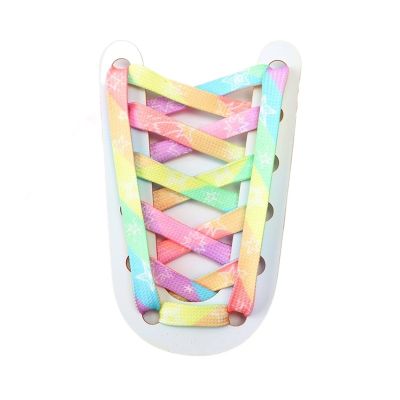 NineFit Basics Flat Shoe Laces For Sneakers Cartoon Shoelaces Cute Pattern Colorful Printing Sports Shoelace Accessories Shoestring (Color : Colorful star, Size : 160cm), DVAOAHAAO-COLORFULSTAR-160CM