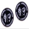 2 Animal Protection Pins, ANIMAL LIBERETION IS HUMAN LIBERATION Round Lapel Pin, Animal Rights Protection Campaign Pin, Animal Protector Metal Alloy Badge Pin view 1