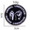 2 Animal Protection Pins, ANIMAL LIBERETION IS HUMAN LIBERATION Round Lapel Pin, Animal Rights Protection Campaign Pin, Animal Protector Metal Alloy Badge Pin view 4