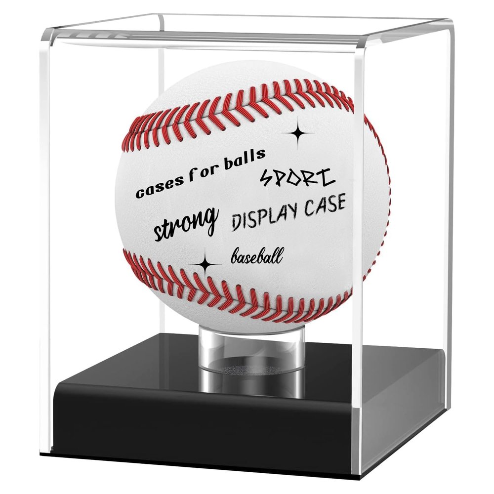 Baseball Display Case - Acrylic Baseball Display Cases,Baseball case Display for Balls,Baseball Case for Autographed Baseball,Memorabilia Baseball Clear Display Case