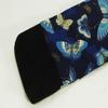 EKENDOCOM Cotton Butterfly Pattern Shinai Bag- for three shinais with shoulder strap - 100% cotton kendo shinai, Navy view 4