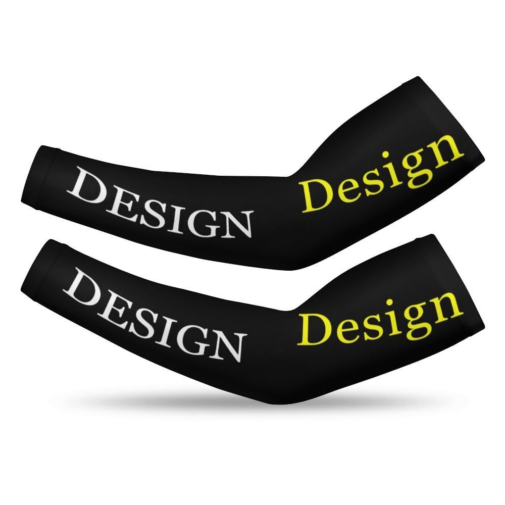 GUANGSHACORA Custom Cooling Arm Sleeves, Personalized UV Sun Protection Compression Arm Sleeves Sports Sleeves for Man Woman (Small)