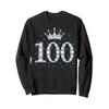 100 Crown 100 Years Old Happy 100th Birthday Girl Women Sweatshirt view 1