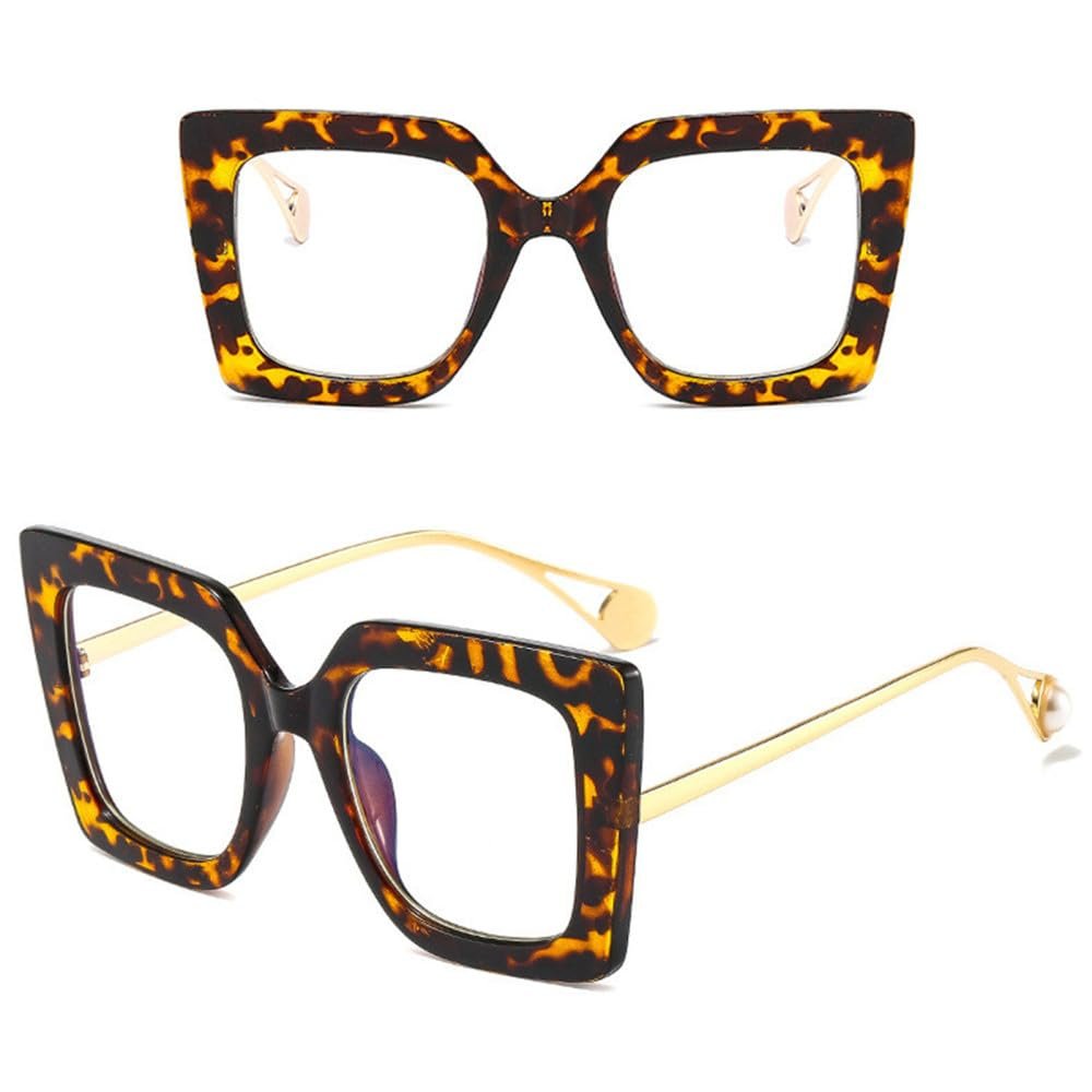 JRSMLF Glasses Women Retro Frame Clear Eyeglasses,5,One size
