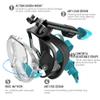 G2RISE Full Face Snorkel Mask Adults Snorkeling Set Gear for Kids with Detachable Camera Mount, Safe Breathing, Anti Fog Anti Leak view 4