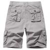 Cargo Shorts for Men Summer Casual Cotton Multi Pockets Tooling Shorts Outdoor Fashion Buckle Zipper Sweat Shorts Gray 4X view 3