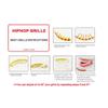 18K Gold Plated Hip Hop Custom Polished Grillz for Your Teeth - Affordable Hip Hop Grillz for Rappers and Performers - Vampire Fangs Dental Grill Set (Silver Flat Vampire set) view 2