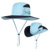 Bucket Sun Hat for Women Wide Brim Breathable Mesh UPF50+ Mountaineering Hat Outdoor Rain Hat (Blue, One Size) view 1