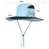 Bucket Sun Hat for Women Wide Brim Breathable Mesh UPF50+ Mountaineering Hat Outdoor Rain Hat (Blue, One Size) view 4