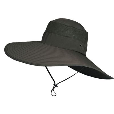NineFit Basics Sun Hats for Women Men Gardening Hat Wide Brim Beach Sun Breathable Cotton Summer Hat with (Army Green, One Size)