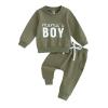 LIOMENGZI Toddler Baby Boy Fall Winter Clothes Outfits Mamas Boy Sweatshirt Pants Set Infant Clothes 6 12 18 24 Months 2T view 1