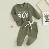 LIOMENGZI Toddler Baby Boy Fall Winter Clothes Outfits Mamas Boy Sweatshirt Pants Set Infant Clothes 6 12 18 24 Months 2T view 3
