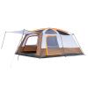12 Person Camping Tent, Family Size Tent with Mesh, Rainfly, Large Camping Tent Easy Setup Wind and Water Resistant Family Tents for Camping, Picnic, Camp, Instant Cabin Tent Army Brown and Grey view 1